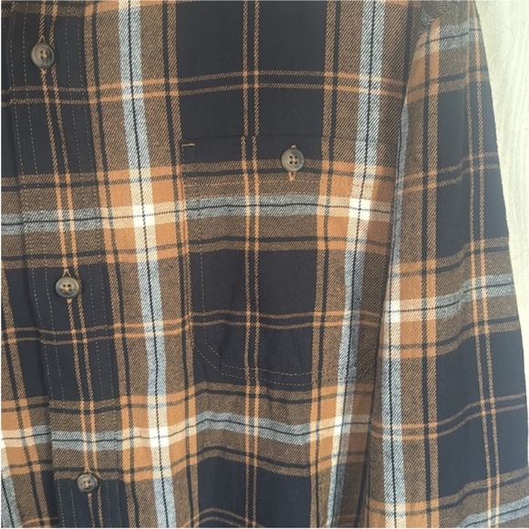 Blue Mountain Flannel Shirt Brown Plaid Size XLT - Picture 2 of 7